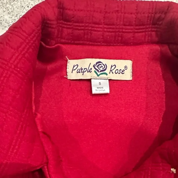 Stylish Kids' Red Pea Coat - Picture 3 of 5